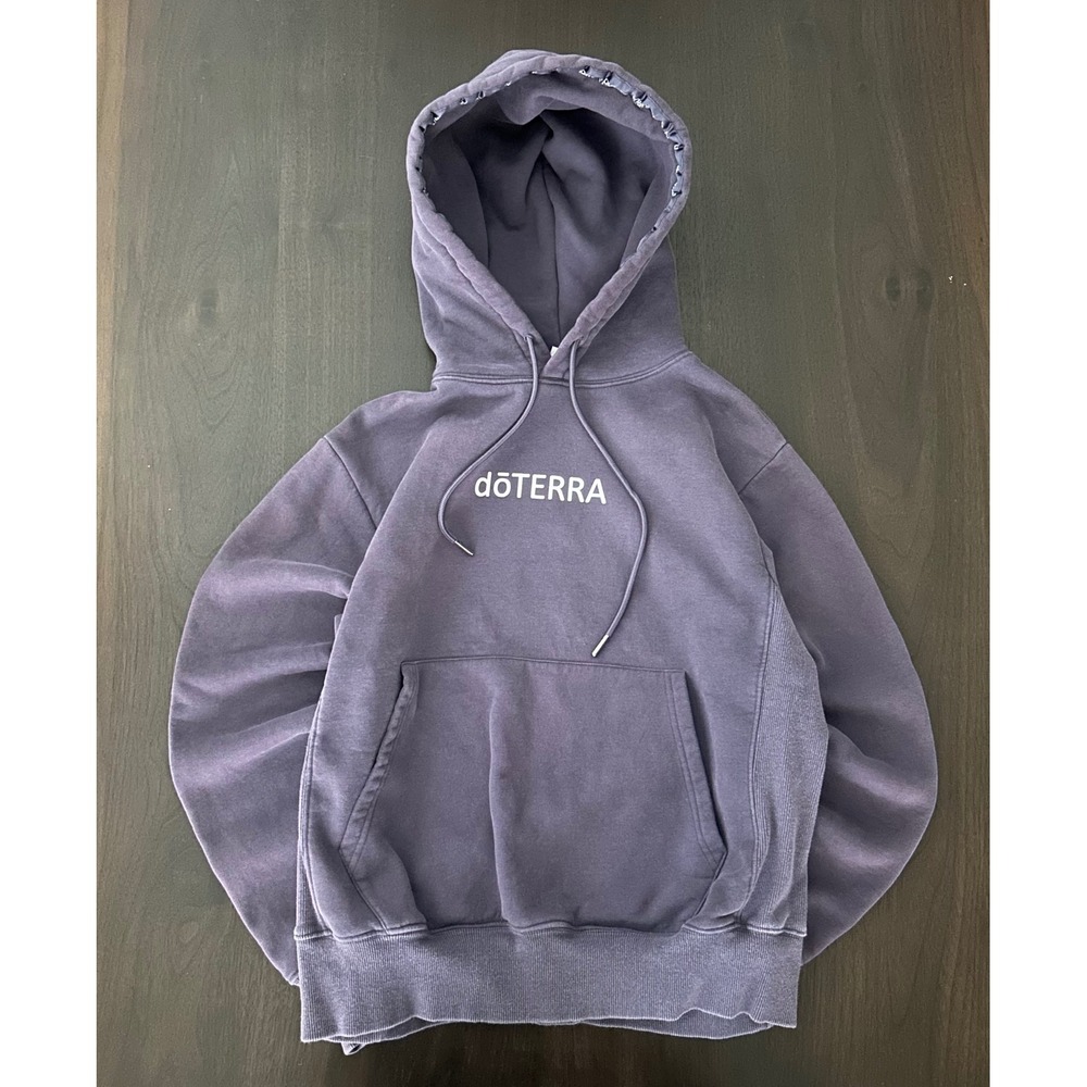 doTERRA Logo Pullover Hoodie Faded Purple Fleece Sweatshirt XS
